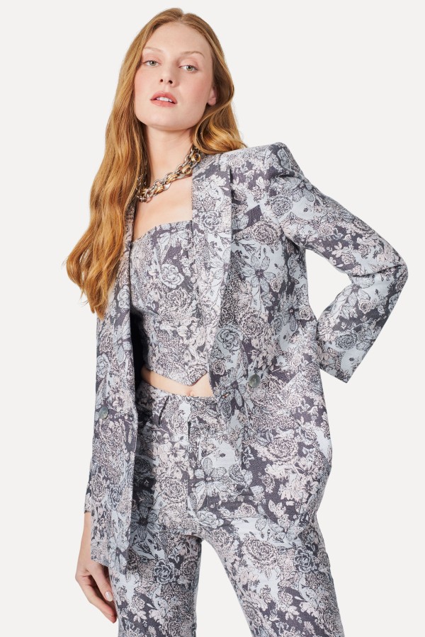 Encontraproduto.com.br - Blazer Alfaiataria Jacquard