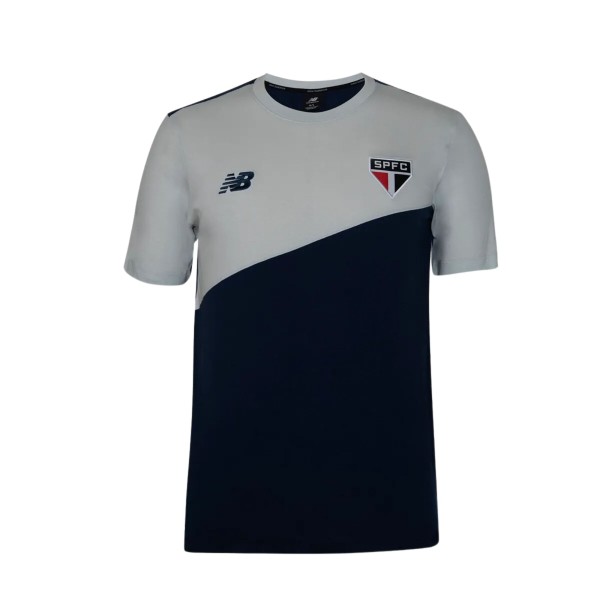 Camisa São Paulo II New Balance Viagem Masculina - Cinza/Marinho