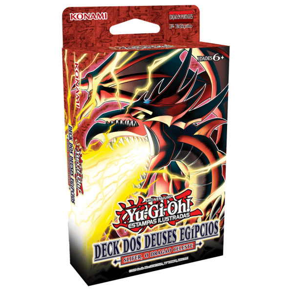 Encontraproduto.com.br - Deck dos Deuses Egípcios Yu-Gi-Oh! Slifer o Dragão Celeste