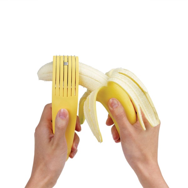 Encontraproduto.com.br - Fatiador de Bananas Manual Inox Prático Profissional Chefn