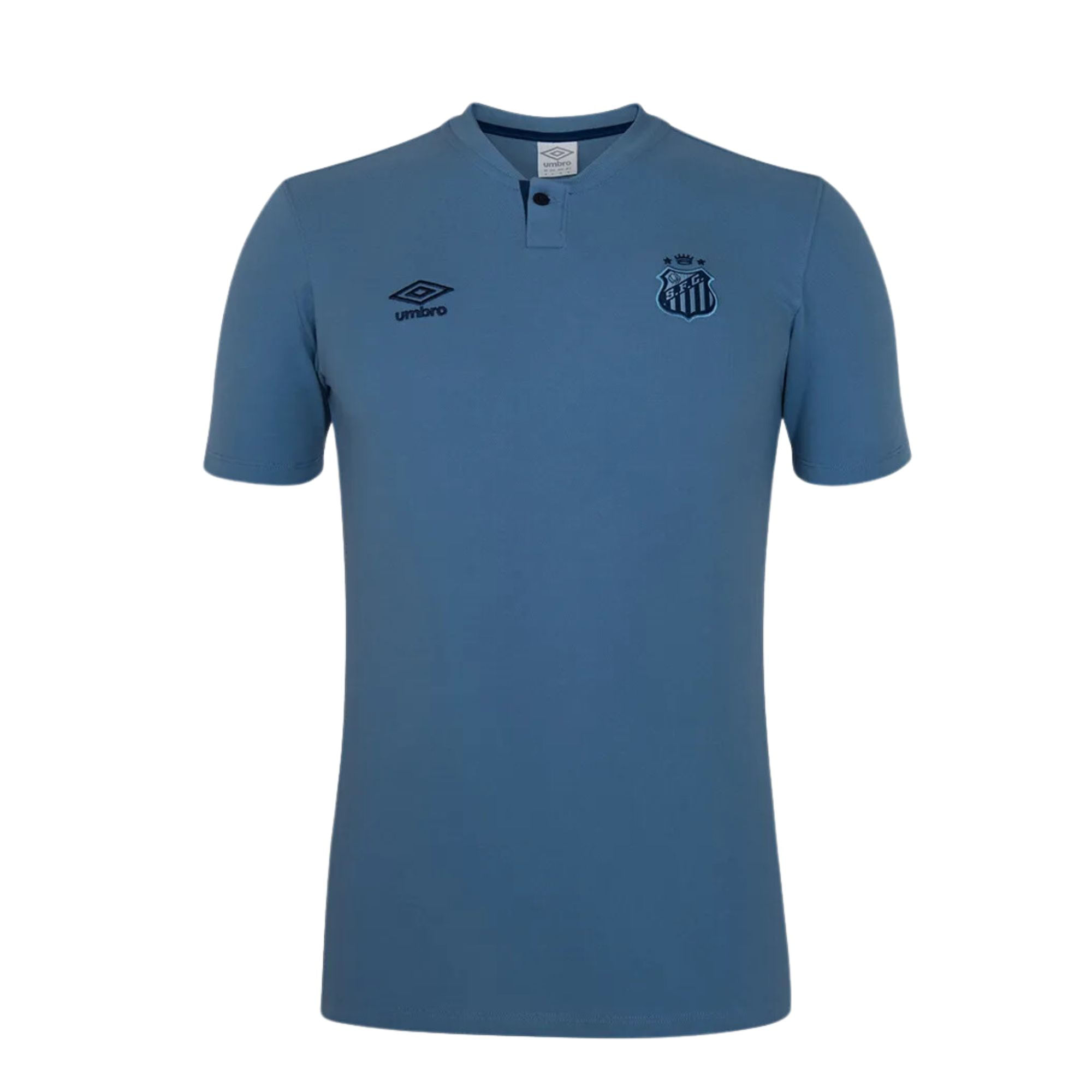 Camisa Polo Santos 2024 Umbro Viagem Masculina - Azul