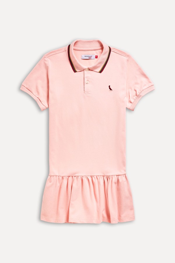 Encontraproduto.com.br - Vestido Polo Mc Menina 3 Frisos
