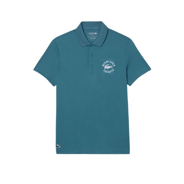 Encontraproduto.com.br - Camisa Polo Lacoste Miami Open Ultra-Dry Masculina - Azul