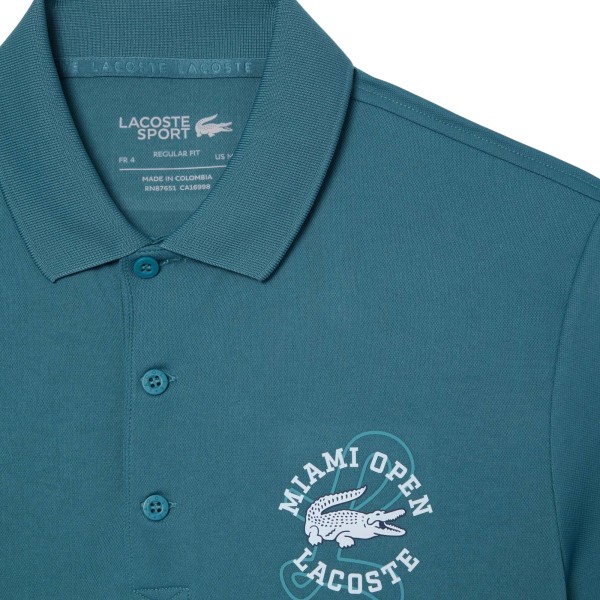 Encontraproduto.com.br - Camisa Polo Lacoste Miami Open Ultra-Dry Masculina - Azul
