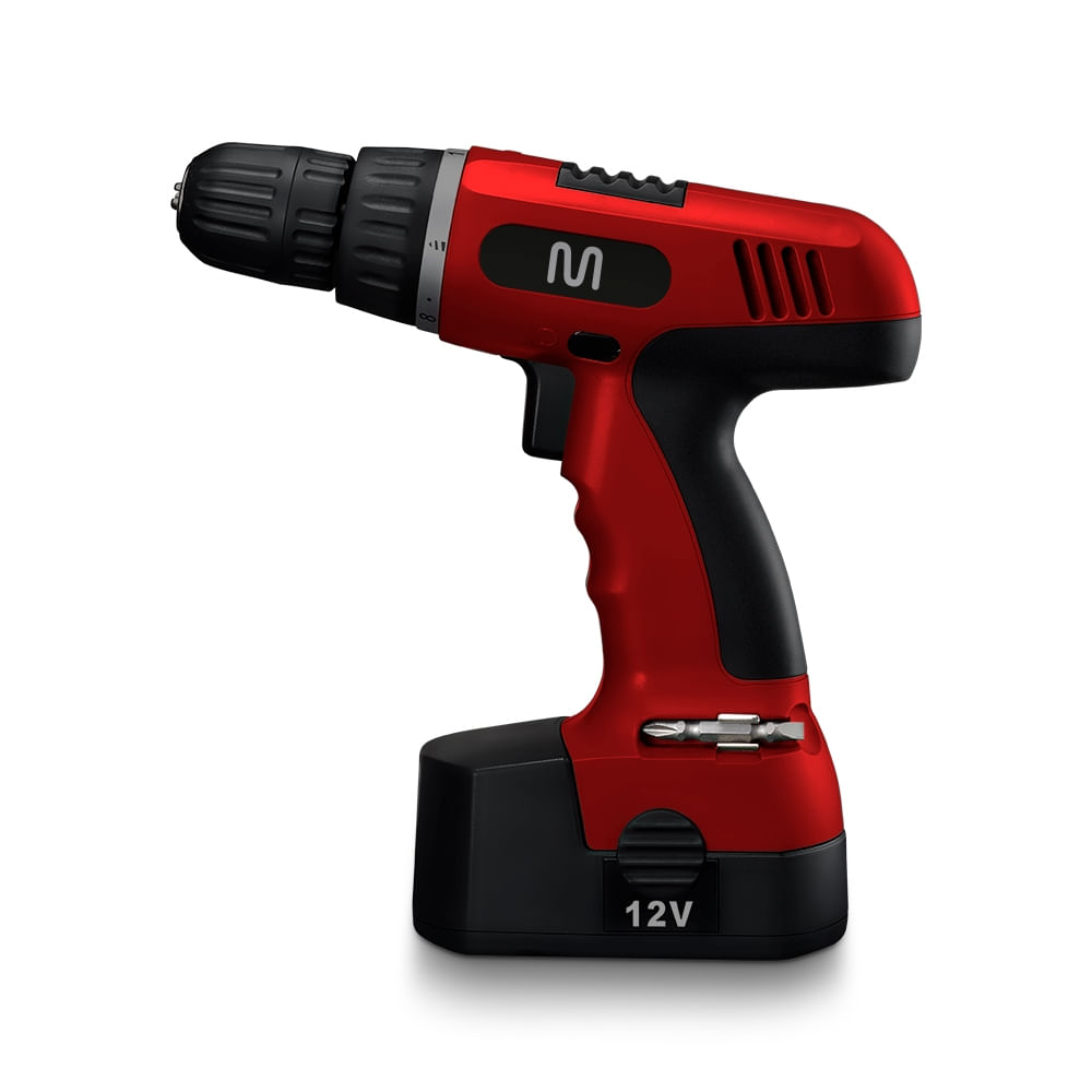 Parafusadeira e Furadeira 12v com 16 Níveis de Torque, 2 Sentidos de Giro Vermelha Multi - HO032OUT [Reembalado]