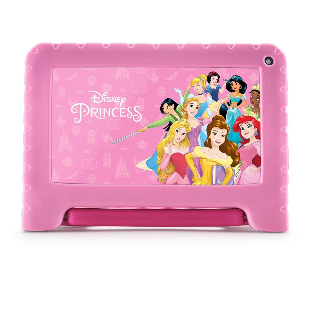 Encontraproduto.com.br - Tablet Infantil Princesas 4GB RAM + 64GB + Tela 7 pol + Case + Wi-fi + Android 13 + Quad Core Multi - NB418OUT [Reembalado]