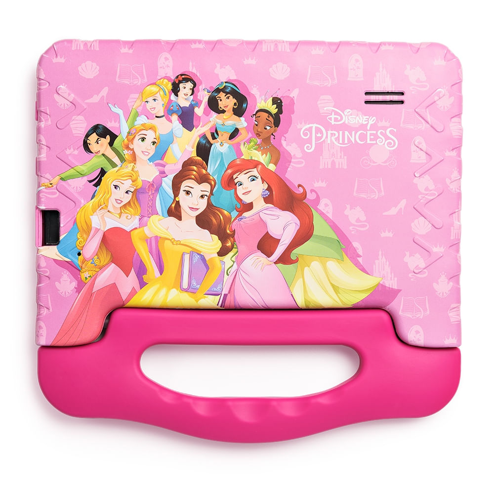 Encontraproduto.com.br - Tablet Infantil Princesas 4GB RAM + 64GB + Tela 7 pol + Case + Wi-fi + Android 13 + Quad Core Multi - NB418OUT [Reembalado]
