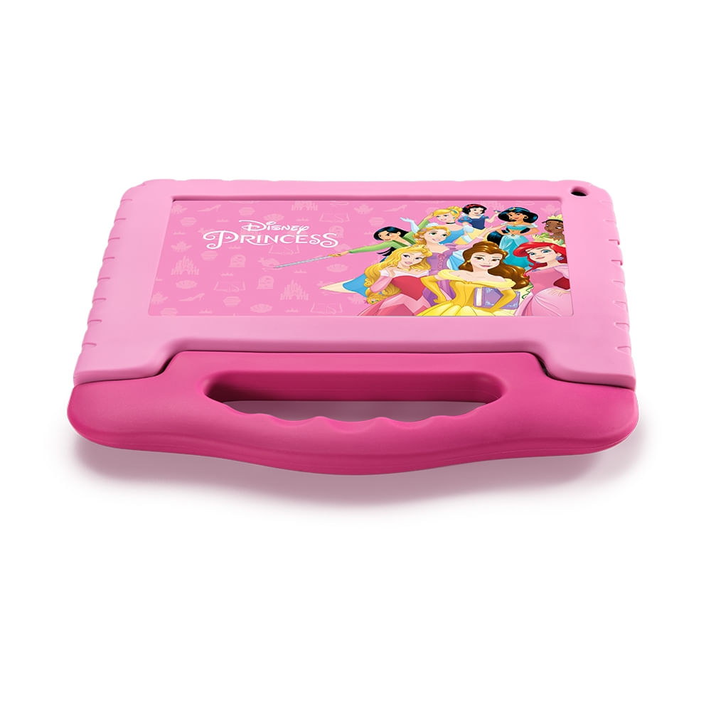 Encontraproduto.com.br - Tablet Infantil Princesas 4GB RAM + 64GB + Tela 7 pol + Case + Wi-fi + Android 13 + Quad Core Multi - NB418OUT [Reembalado]