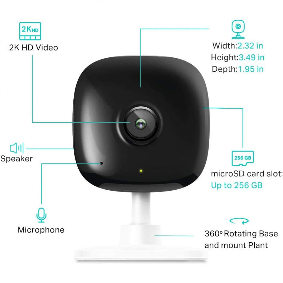 Encontraproduto.com.br - Baba Eletrônica 2K QHD com Detecção de Choro, Áudio Bidirecional e Compatível com Alexa e Google Home, Kasa Smart Kasa...
