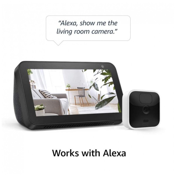 Encontraproduto.com.br - Câmera de Segurança HD sem Fio com Detecção de Movimento Blink Branca