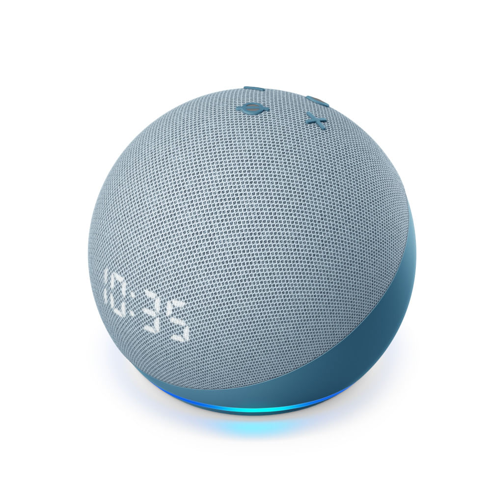 Encontraproduto.com.br - Echo Dot Amazon - Smart Speaker Alexa com Relógio - 4ª Geração