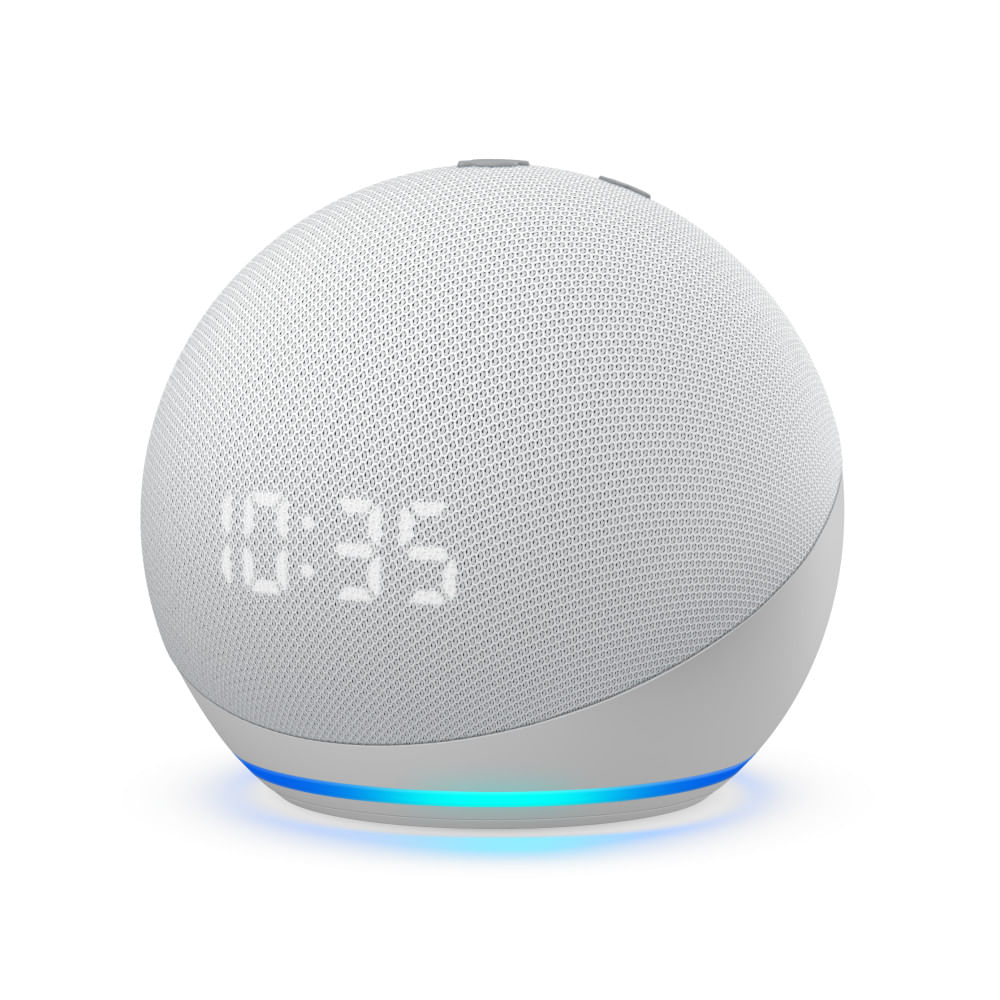 Encontraproduto.com.br - Amazon Echo Dot 4ª geração Smart Speaker com Relógio e Alexa - Branca
