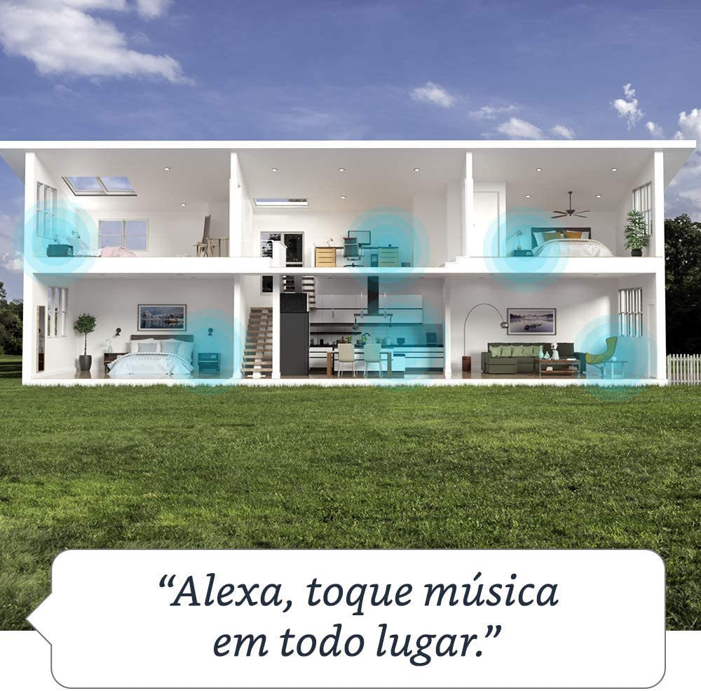 Encontraproduto.com.br - Amazon Echo Dot 4ª geração Smart Speaker com Relógio e Alexa - Branca
