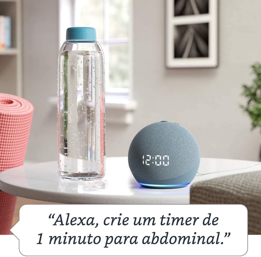 Encontraproduto.com.br - Amazon Echo Dot 4ª geração Smart Speaker com Relógio e Alexa - Branca