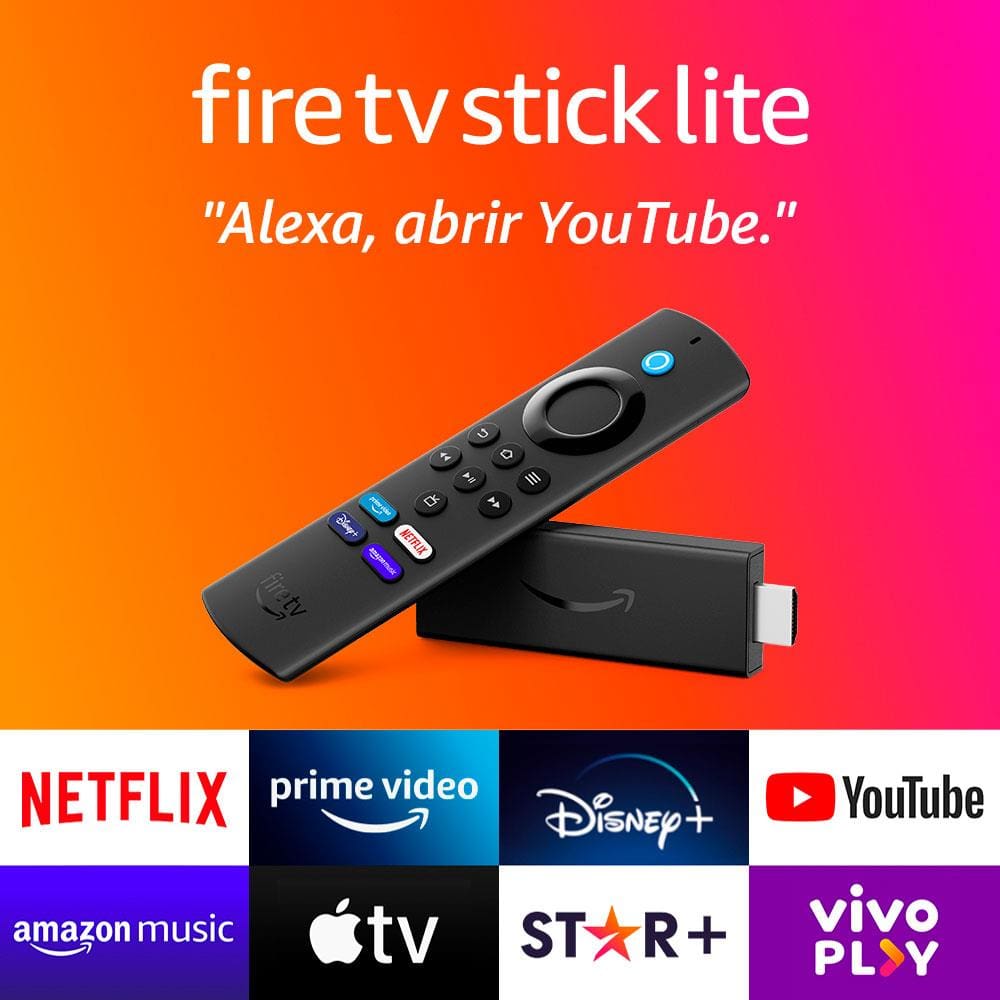 Encontraproduto.com.br - Fire TV Amazon Stick Lite (2ª geração) com Controle Remoto Lite por Voz com Alexa