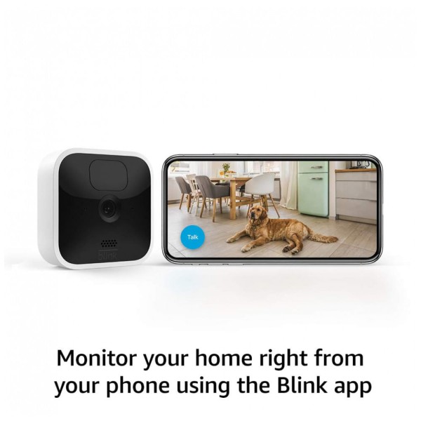 Encontraproduto.com.br - Câmera de Segurança HD sem Fio com Detecção de Movimento 3 UN, Blink, Branca