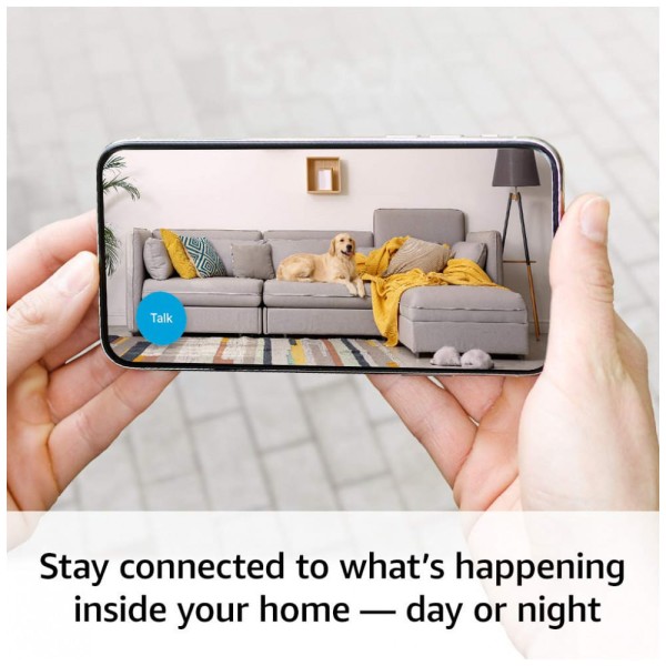 Encontraproduto.com.br - Câmera de Segurança HD sem Fio com Detecção de Movimento 3 UN, Blink, Branca