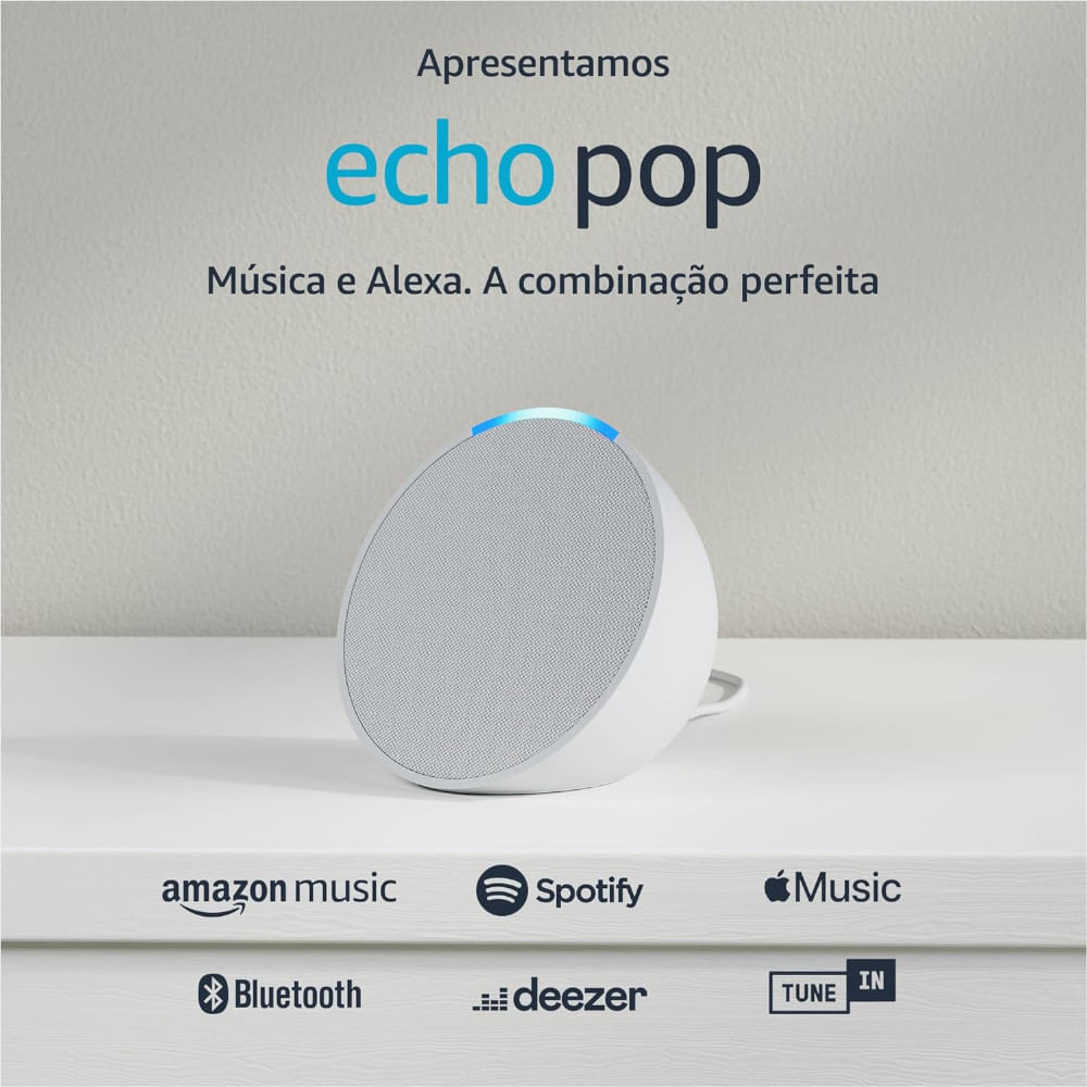 Encontraproduto.com.br - Dispositivo Smart Home Echo Pop Alexa B09ZXN77L2 Branco - Amazon