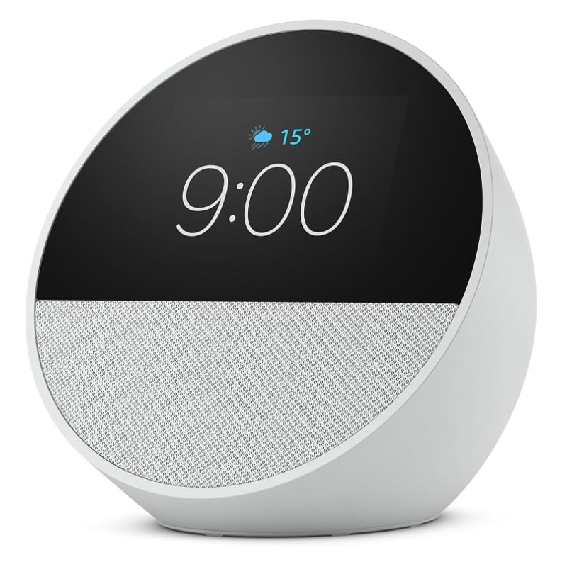 Encontraproduto.com.br - Dispositivo Smart Home Echo Spot 2024 Alexa Despertador Inteligente Branca - Amazon