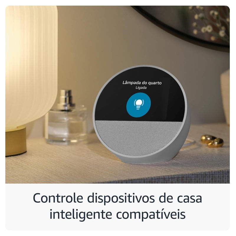 Encontraproduto.com.br - Dispositivo Smart Home Echo Spot 2024 Alexa Despertador Inteligente Branca - Amazon
