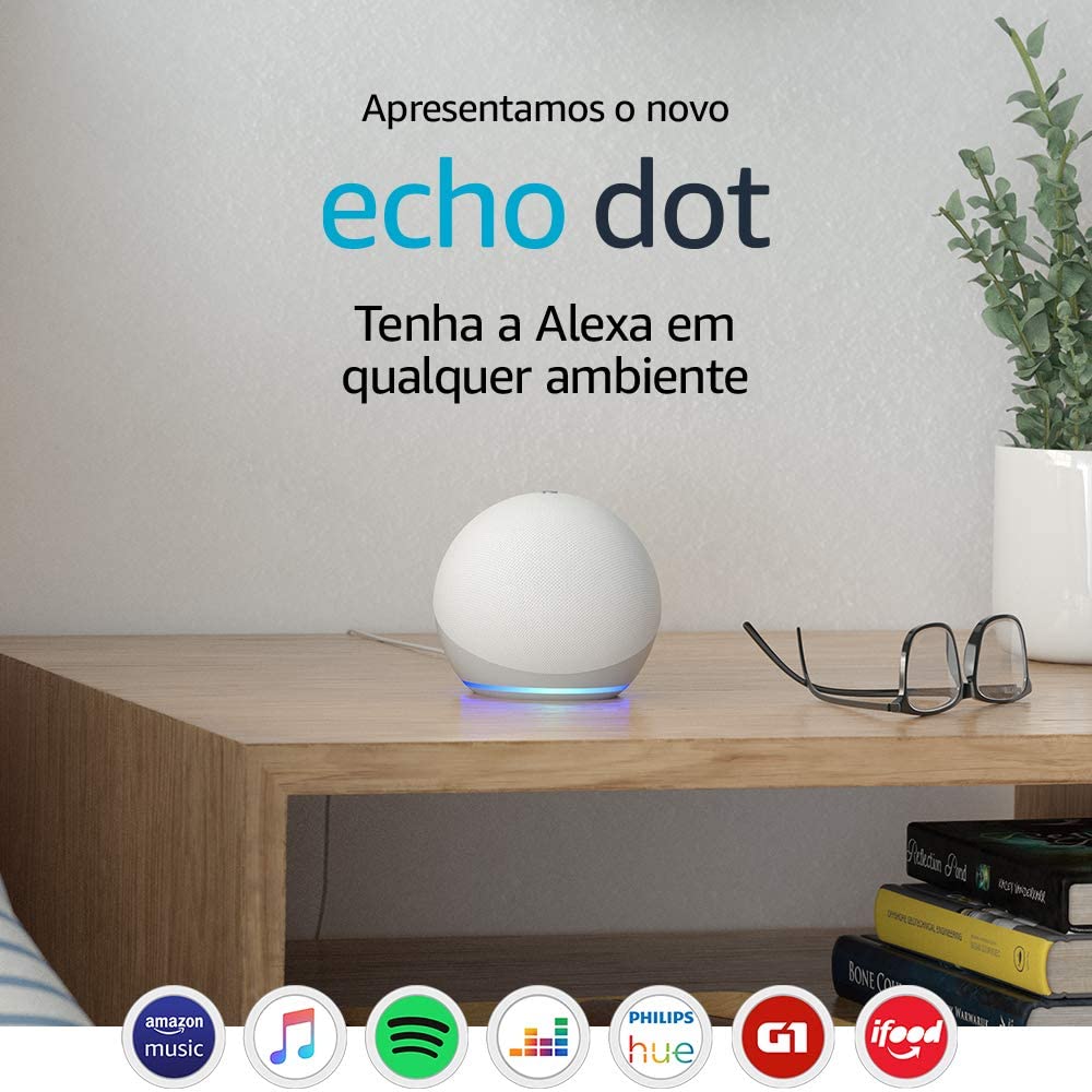 Encontraproduto.com.br - Amazon Echo Dot 4ª Geração Smart Speaker com Alexa - Branco