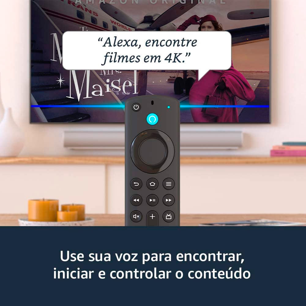 Encontraproduto.com.br - Fire Tv Stick Amazon 4k Com Controle Remoto Por Voz E Com Alexa