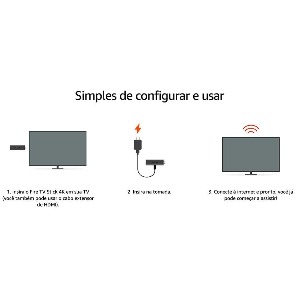 Encontraproduto.com.br - Fire Tv Stick Amazon 4k Com Controle Remoto Por Voz E Com Alexa