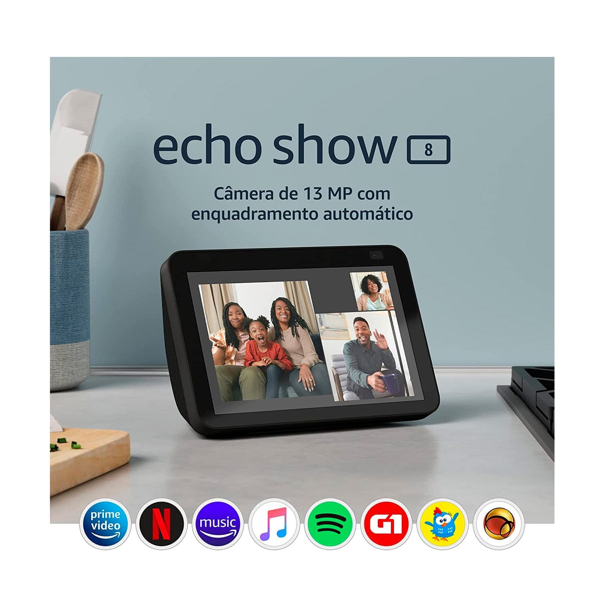 Encontraproduto.com.br - Amazon Echo Show 8 (2ª Geração) com Alexa, Tela HD 8
