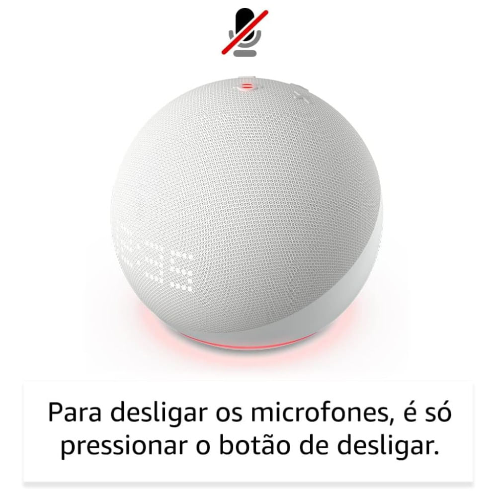 Encontraproduto.com.br - Echo Dot 5ª geração com Relógio | Smart speaker com Alexa | Display de LED ainda melhor | Cor Branca