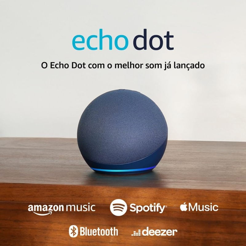Encontraproduto.com.br - Amazon Echo Dot 5ª Geração, Smart Speaker, com Alexa, Azul