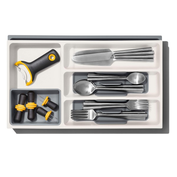Encontraproduto.com.br - Organizador de Utensílios para Gaveta Expansível com 5 Compartimentos 6x45x41cm OXO