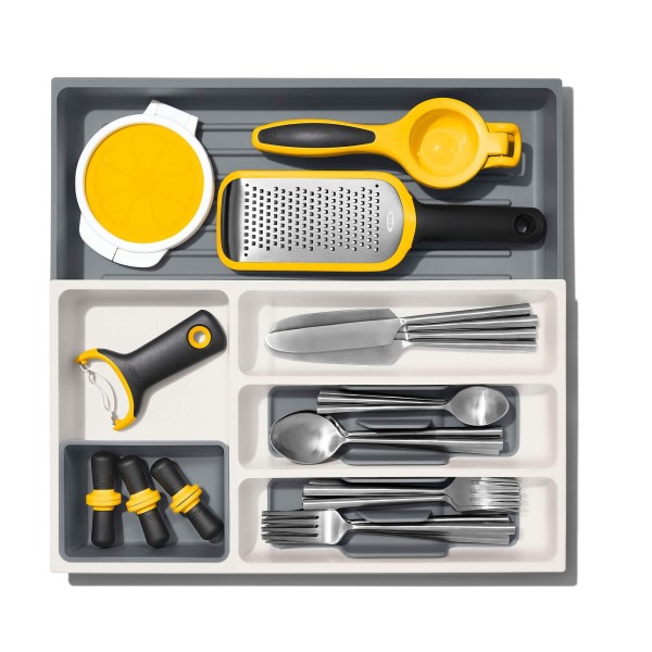 Encontraproduto.com.br - Organizador de Utensílios para Gaveta Expansível com 5 Compartimentos 6x45x41cm OXO