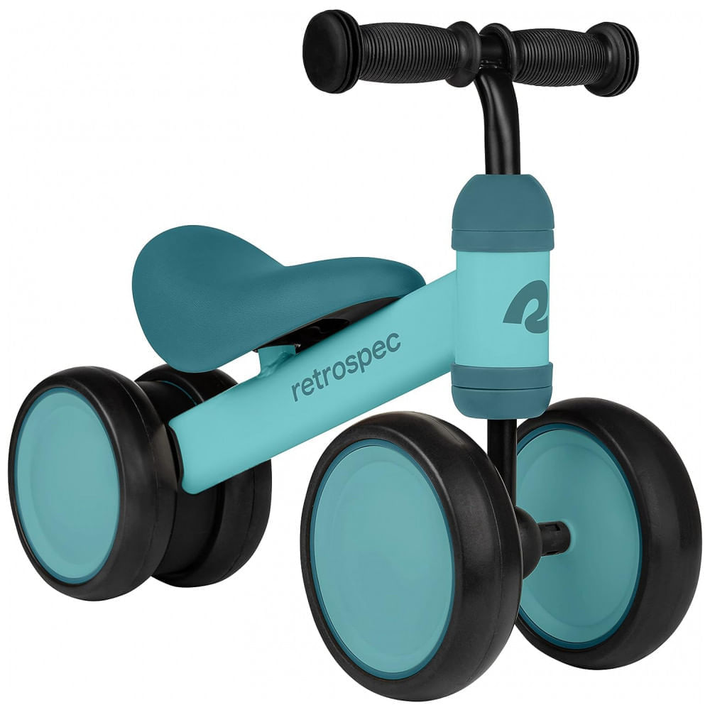 Encontraproduto.com.br - Bicicleta sem Pedal Infantil com 4 Rodas para Crianças de 1 a 4 Anos, RETROSPEC 4500, Azul