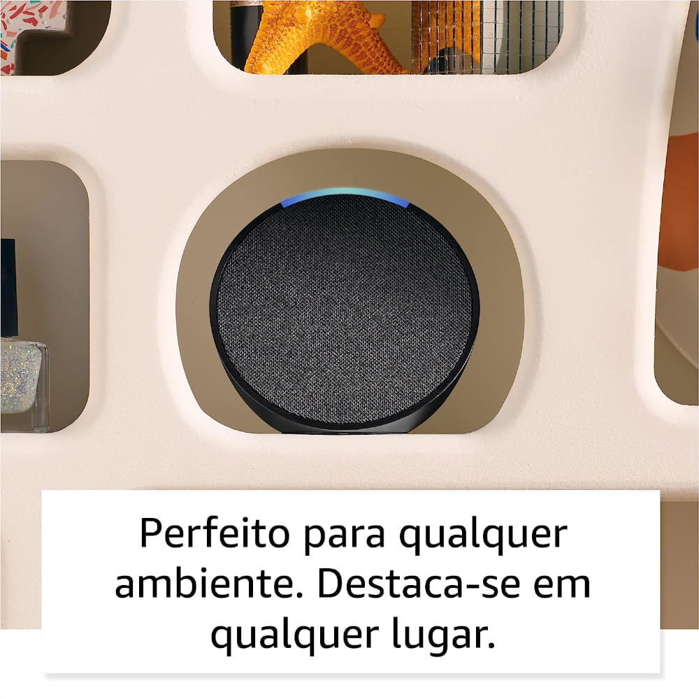 Encontraproduto.com.br - Amazon Echo Pop, Smart Speaker, com Alexa, Preto