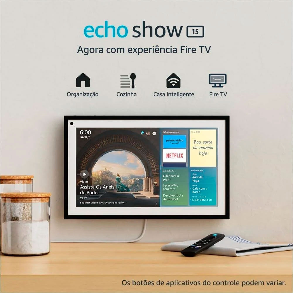 Encontraproduto.com.br - Amazon Echo Show 15, Controle de Voz, com Alexa, Branco