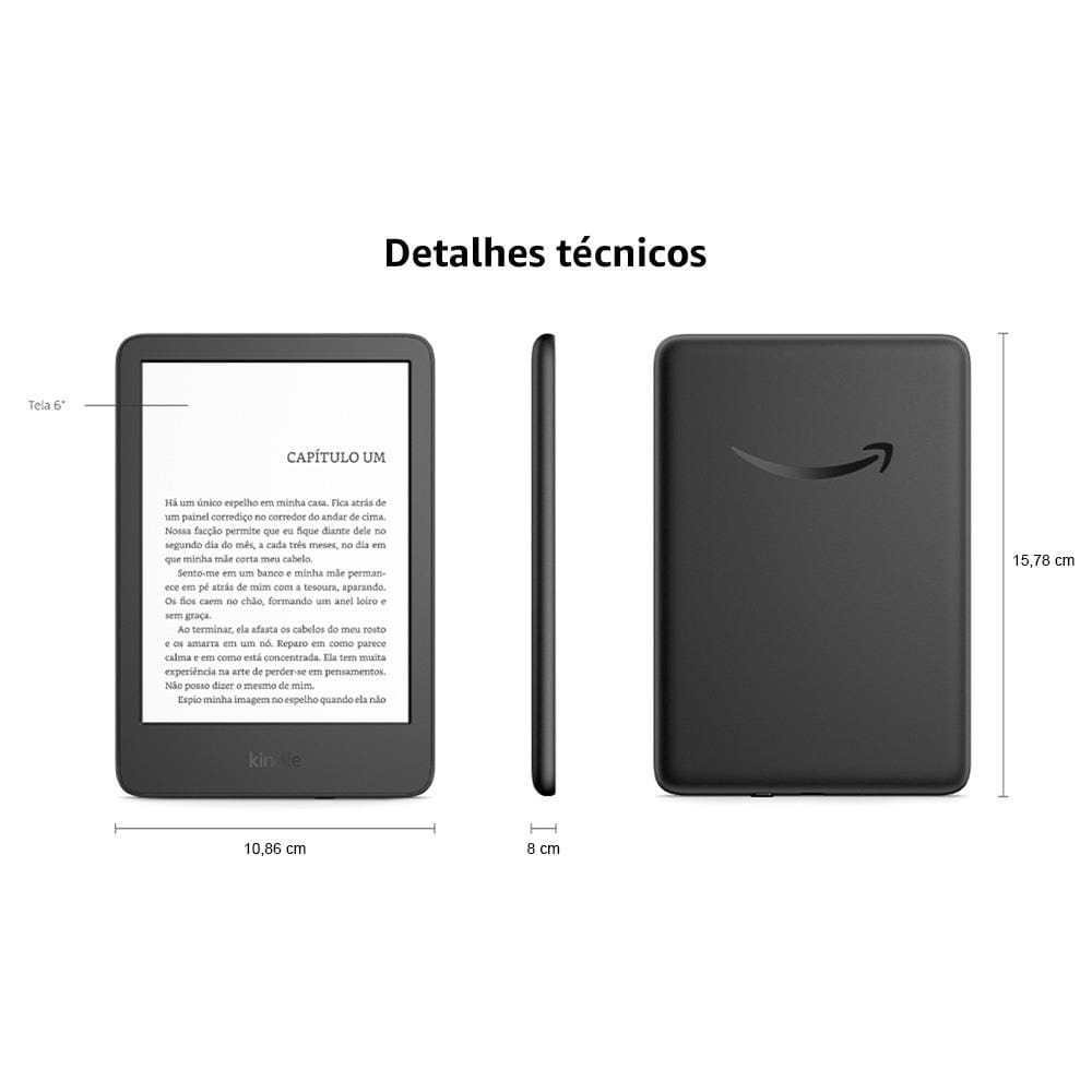 Encontraproduto.com.br - E-Reader Kindle 11ª Geração Amazon com 16GB, Luz integrada e Wi-Fi - Verde