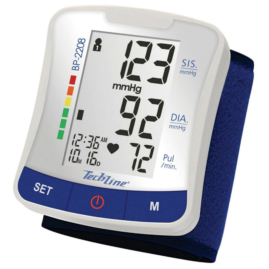 Encontraproduto.com.br - Monitor de Pressão Arterial  Digital Automático de Pulso BP-2208 Techline