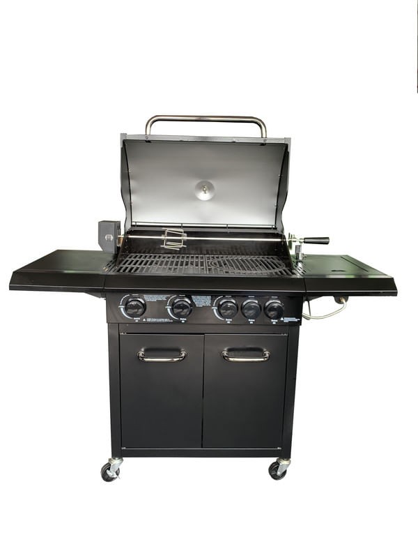 Encontraproduto.com.br - Churrasqueira Grill A Gás com 5 Fogareiros 53x64x78cm Preta Members Mark