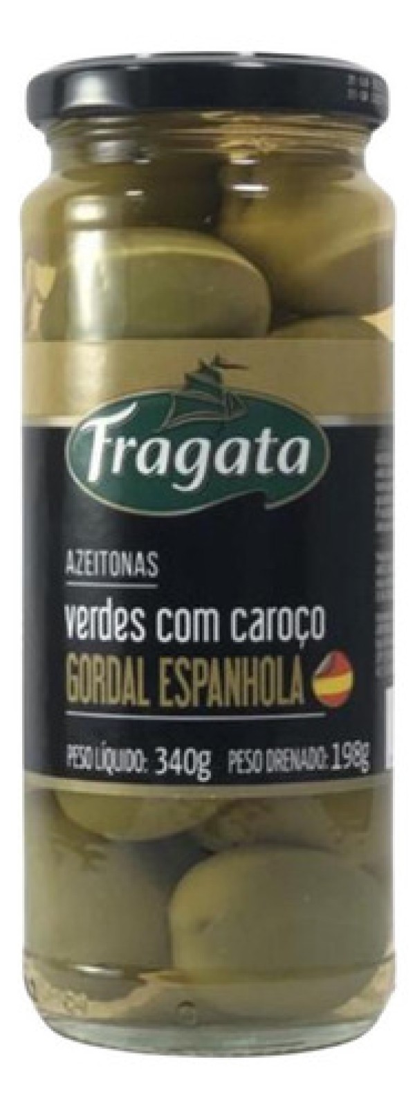 Azeitona Verde Fragata Gordal com Caroço 340g