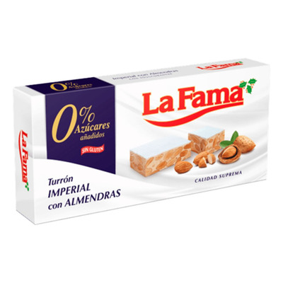 Encontraproduto.com.br - Torrone Imperial com Amêndoas Sem Açúcar La Fama 150 g