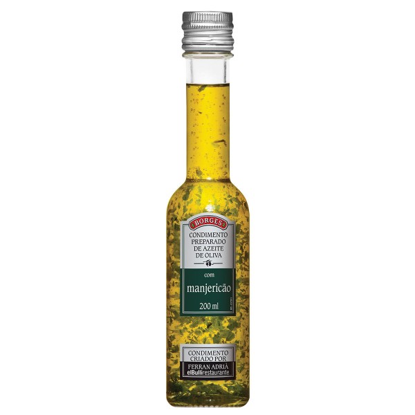 Encontraproduto.com.br - Condimento de Azeite de Oliva Borges c/ Manjericão 200ml