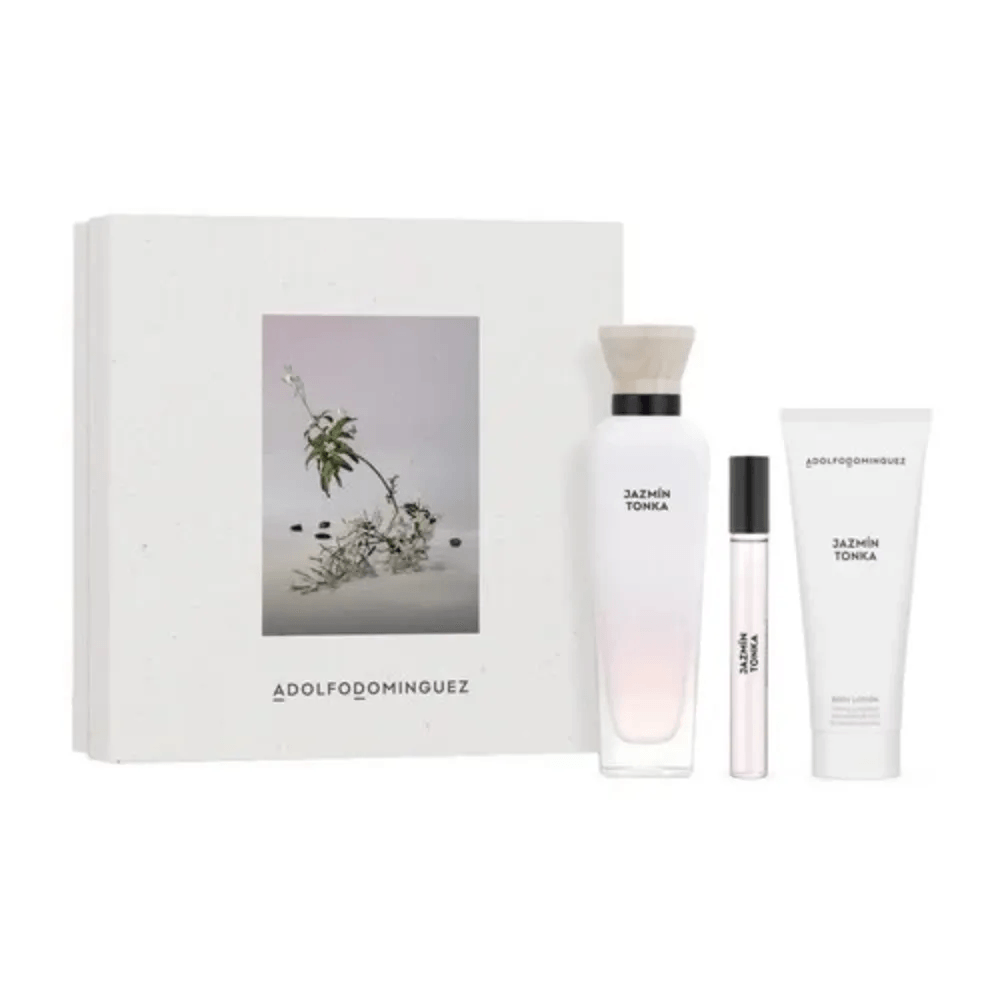 Encontraproduto.com.br - Kit Perfume Adolfo Dominguez Jazmín Tonka Eau de Parfum Feminino 120 ml + Creme Corporal 75 ml + Miniatura 10 ml