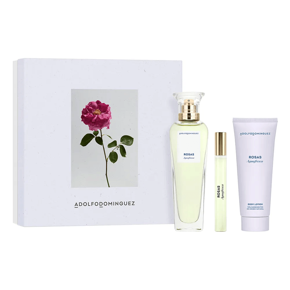 Encontraproduto.com.br - Kit Perfume Adolfo Dominguez Blancas Edt 120ml + Travel Size 10ml + Body Lotion 75ml – Feminino