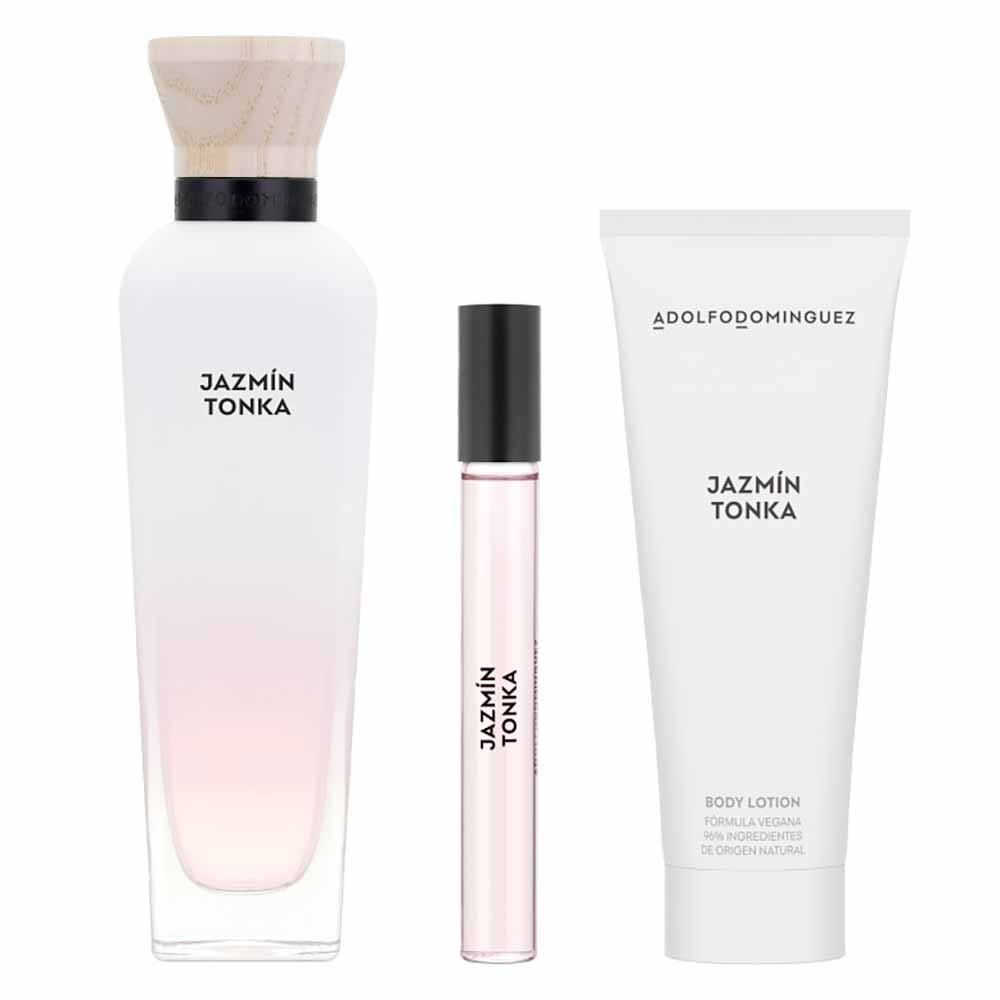 Encontraproduto.com.br - Kit Perfume Adolfo Dominguez Jazmín Tonka Eau de Parfum Feminino 120 ml + Creme Corporal 75 ml + Miniatura 10 ml