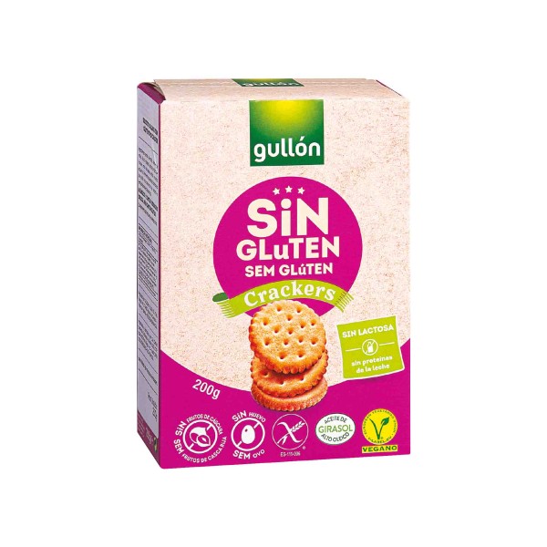 Encontraproduto.com.br - Biscoito GULLÓN Crackers Vegano Sem Glúten e Sem Lactose 200g