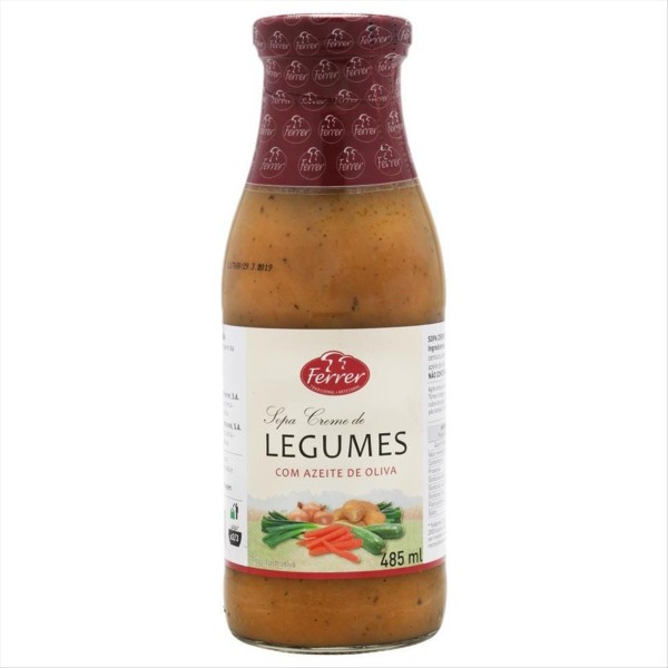 Sopa Creme Ferrer Legumes com Azeite Vidro 485mL