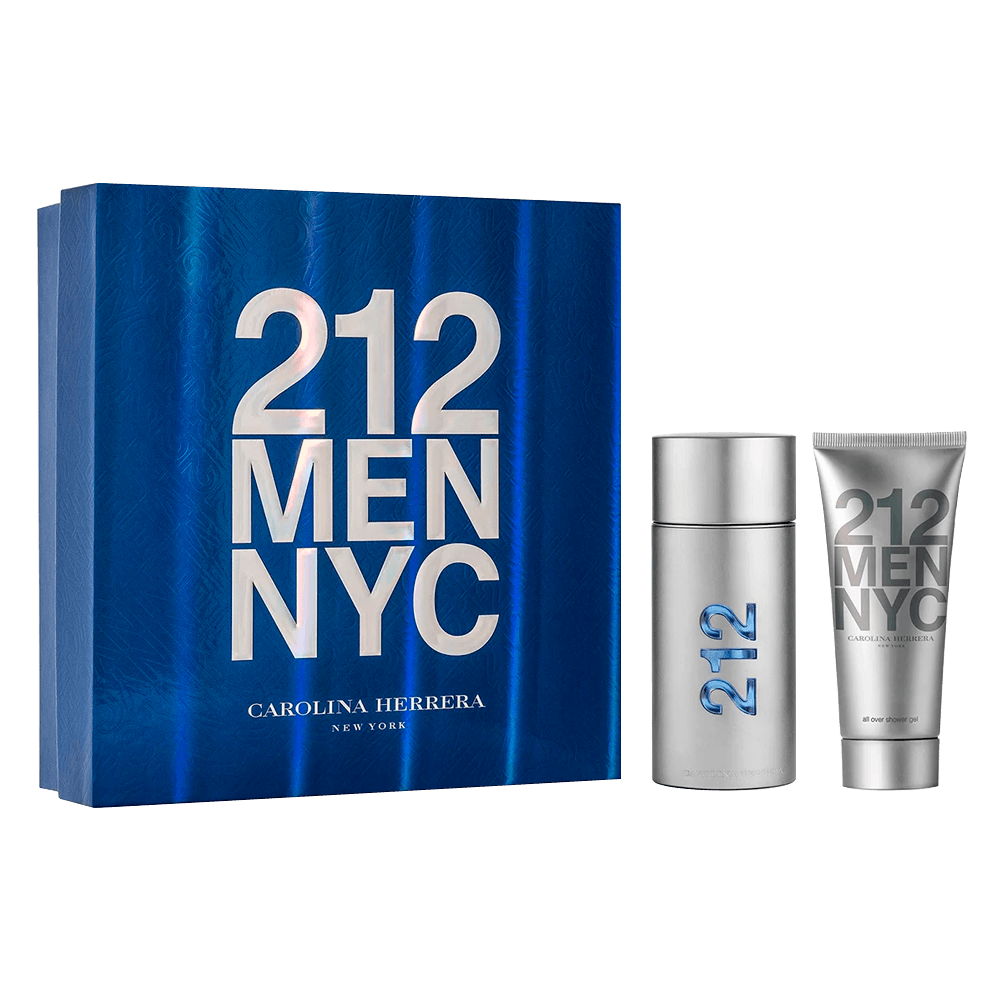 Kit Perfume Carolina Herrera 212 Men Masculino Eau de Toilette 100 ml + Gel Pós Barba 100 ml