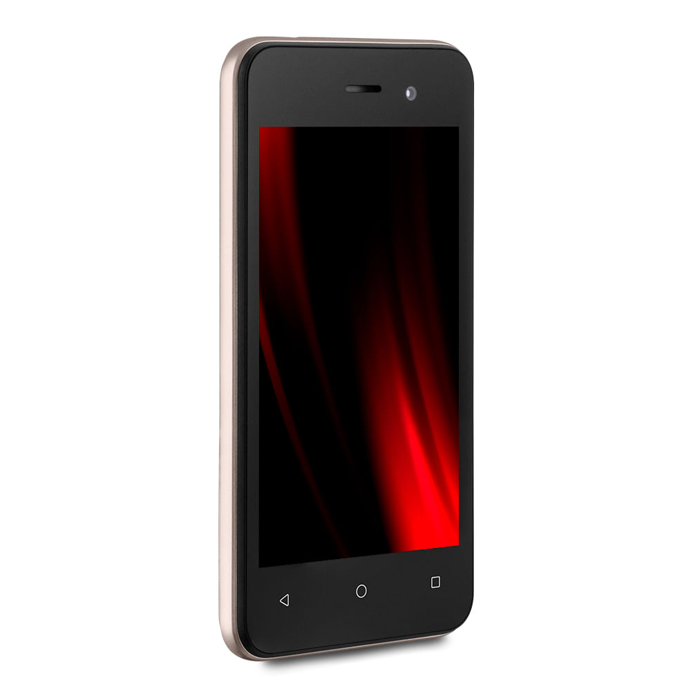 Encontraproduto.com.br - Smartphone Multilaser E Lite 2 3G 32GB Wi-Fi Tela 4 pol. Dual Chip 1GB RAM Android 10 Quad Core - Dourado - P9147OUT [Reembalado]