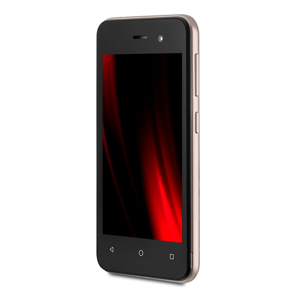 Encontraproduto.com.br - Smartphone Multilaser E Lite 2 3G 32GB Wi-Fi Tela 4 pol. Dual Chip 1GB RAM Android 10 Quad Core - Dourado - P9147OUT [Reembalado]