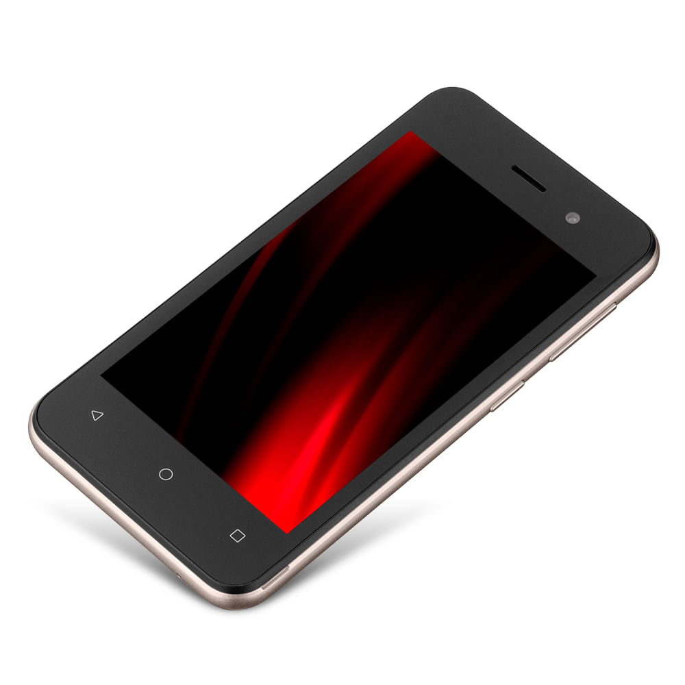 Encontraproduto.com.br - Smartphone Multilaser E Lite 2 3G 32GB Wi-Fi Tela 4 pol. Dual Chip 1GB RAM Android 10 Quad Core - Dourado - P9147OUT [Reembalado]